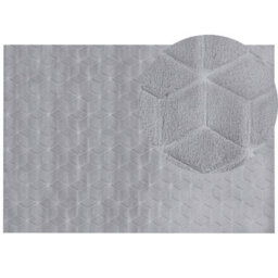Beliani Faux Fur Rug Thatta Grey 160 X 230 Cm - thumbnail 1