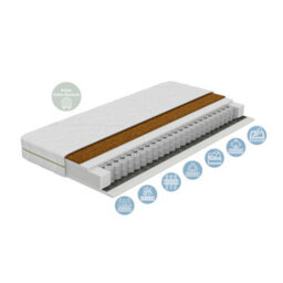 VICULII Luxury Bamboo & Coco Coir Pocket Sprung Cot Mattress 120X60X10Cm - thumbnail 2