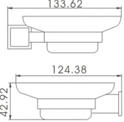 Nes Home Chromed Metal Bathroom Accessory - Round Soap Dish Holder & Soap Dish - thumbnail 2