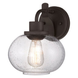 Traditional Wall Light Sconce With Clear Shade And Old Bronze Finish