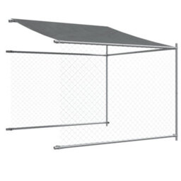 Walplus Grey Dog Cage With Roof And Door 4X2X2 M Galvanised Steel Outdoor Kennel - thumbnail 8
