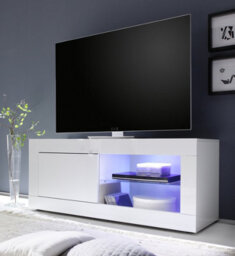 FurniComp LTD Furnicomp Selene 1 Door White Gloss Tv Unit - thumbnail 2
