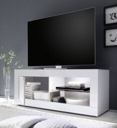 FurniComp LTD Furnicomp Selene 1 Door White Gloss Tv Unit - thumbnail 3