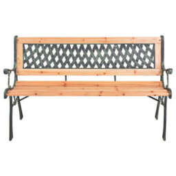 Berkfield Garden Bench 116 Cm Cast Iron And Solid Wood Fir - thumbnail 2