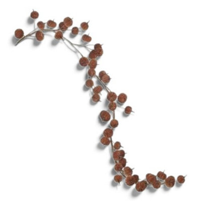 Heaven Sends Halloween 150Cm Brown Velvet Pumpkin Garland - Bendable Wire Halloween Decoration