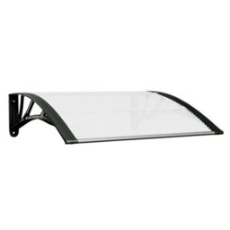 Vidaxl Door Canopy Black And Transparent 80X75 Cm Polycarbonate - thumbnail 1