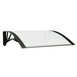 Vidaxl Door Canopy Black And Transparent 80X75 Cm Polycarbonate - thumbnail 2