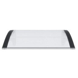 Vidaxl Door Canopy Black And Transparent 80X75 Cm Polycarbonate - thumbnail 4