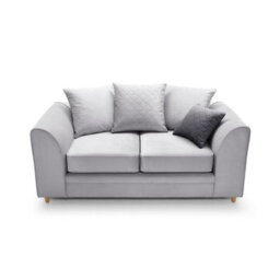 Abakus Direct Chicago Velvet 2 Seater Sofa In Light Grey - thumbnail 5
