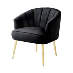 Gfw Pettine Velvet Accent Chair Black - thumbnail 3