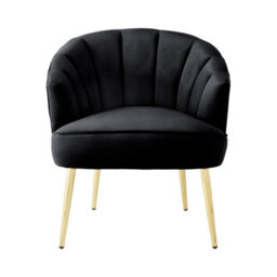Gfw Pettine Velvet Accent Chair Black - thumbnail 2
