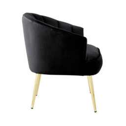 Gfw Pettine Velvet Accent Chair Black - thumbnail 4