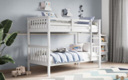 Flair Zoom Wooden Bunk Bed - White - thumbnail 2