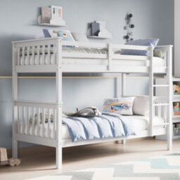 Flair Zoom Wooden Bunk Bed - White - thumbnail 1
