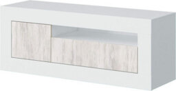 Amos Mann Furniture Aspen Tall Tv Cabinet Entertainment Unit In White With White Wood Effect - thumbnail 5