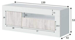 Amos Mann Furniture Aspen Tall Tv Cabinet Entertainment Unit In White With White Wood Effect - thumbnail 6