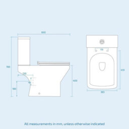 Nes Home 600mm Floorstanding White Basin Vanity & Rimless Close Coupled Toilet Flat Pack - thumbnail 8