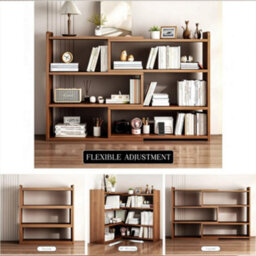 4 Tier Freestanding Wooden Shelf Bookcase Display Storage Unit For Bedroom Office - thumbnail 6