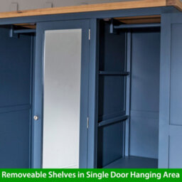 The Furniture Market Westbury Blue Painted Triple 3 Door Mirrored Wardrobe With 3 Drawers - thumbnail 8