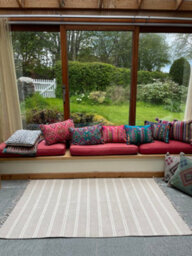 Second Nature Online Varca Grey Rug Striped Design Cotton And Jute Yarn / 120 Cm X 180 Cm - thumbnail 6