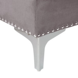 Beliani Corner Sofa 3 Seater Flen Velvet Grey Right Hand - thumbnail 8