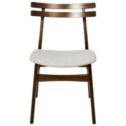 Beliani Set Of 2 Dining Chairs Cynthiana Wood Brown/ Light Beige - thumbnail 5