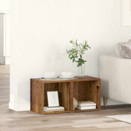 Berkfield Tv Cabinet 2 Pcs Brown 37 X 35 X 37 Cm Engineered Wood - thumbnail 1