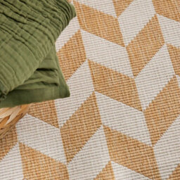 The Rugs Ted Baker Terrick Reversible Indoor Outdoor Rug Chevron Design In Yellow - thumbnail 3