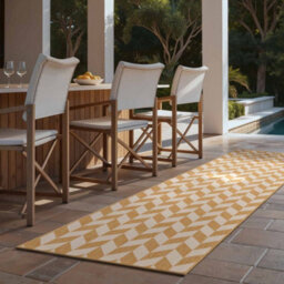 The Rugs Ted Baker Terrick Reversible Indoor Outdoor Rug Chevron Design In Yellow - thumbnail 7