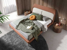 Angel Cerda Stylish Walnut And Black Steel Bedside Table For Modern Bedrooms - thumbnail 6