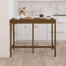 Berkfield Bar Table Honey Brown 140X80X110 Cm Solid Wood Pine - thumbnail 5