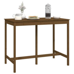 Berkfield Bar Table Honey Brown 140X80X110 Cm Solid Wood Pine - thumbnail 6