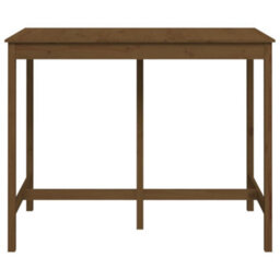 Berkfield Bar Table Honey Brown 140X80X110 Cm Solid Wood Pine - thumbnail 3