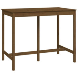 Berkfield Bar Table Honey Brown 140X80X110 Cm Solid Wood Pine - thumbnail 2