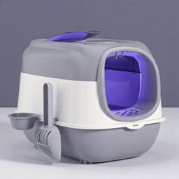 Living And Home Large Enclosed Cat Litter Box With Uv Sterilizer Lamp