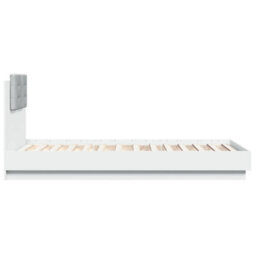 Berkfield Bed Frame With Led Without Mattress White 75X190 Cm Small Single - thumbnail 7