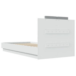 Berkfield Bed Frame With Led Without Mattress White 75X190 Cm Small Single - thumbnail 8
