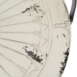 Orsina Cream Metal Chair, Exquisite Metal Dining Chair, Relaxing Footrest Metal Dining Chair - thumbnail 3