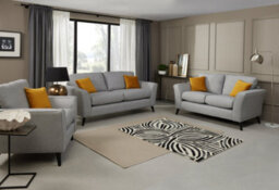 Modern Home Caxton 3+2 Seater Sofa Set With Armchair Silver