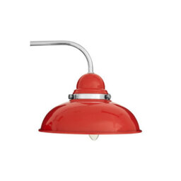 Orsina  Red Pendant Light With Chrome Trim, 3 Hanging Lamps On Steel Bar, Industrial Ceiling Fixture For Bedroom - thumbnail 3