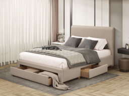 Flintshire Furniture Drury Kingsize 5Ft Linen Bed Frame With Drawers - thumbnail 1