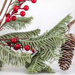 Wholesome Home Artificial Eucalyptus Garland With Red Berries, Pine Cones Winter Greenery Decoration For Mantel, Christmas (Red Berry (183Cm)) - thumbnail 4