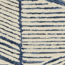 Blue Easy To Clean Abstract Geometrical Handmade Modern Wool Rug For Living Room, Bedroom - 236Cm X 297Cm - thumbnail 4