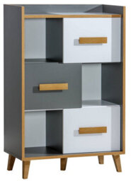 Arte Stylish Werso 5 Sideboard Cabinet - Anthracite & Oak, H1354mm W900mm D420mm - thumbnail 1
