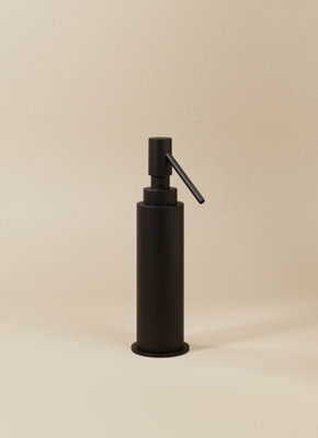 Cosmic Soap Dispenser, 125Ml Capacity, Black Matt, Freestanding. Collection Kubic - image 1