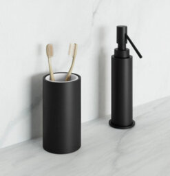 Cosmic Soap Dispenser, 125Ml Capacity, Black Matt, Freestanding. Collection Kubic - thumbnail 3