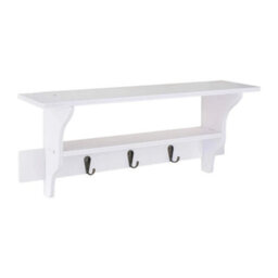 Floating Wall Mount Shelves Clothes Hook Rack Key Storage Baghanger Holder Unit - thumbnail 1