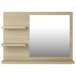 Berkfield Durable Bathroom Mirror Sonoma Oak 60X10.5X45 Cm Engineered Wood - thumbnail 4