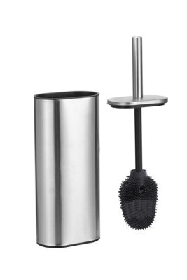 Showerdrape Fortuna Satin Steel Toilet Brush And Holder - image 1