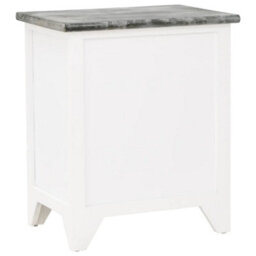 Berkfield Elegant Nightstand 2 Pcs With 2 Drawers Grey And White - thumbnail 6
